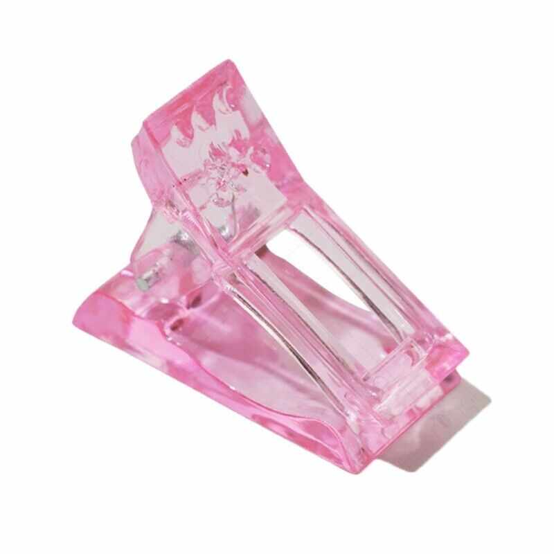 10 x clestisori roz plastic pentru constructie unghii si curba C