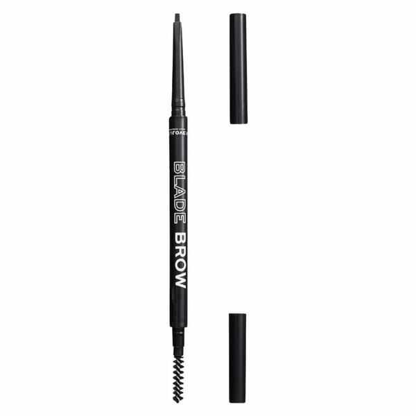 Creion pentru Sprancene cu Periuta - Makeup Revolution Relove Blade Brow Pencil, nuanta Granite, 0,1 g