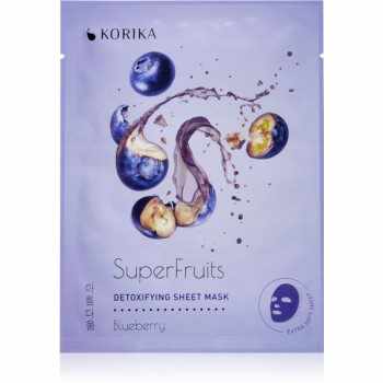 KORIKA SuperFruits Blueberry - Detoxifying Sheet Mask mască compresă hidratantă