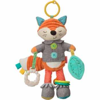 Infantino Hanging Toy Fox with Activities jucărie suspendabilă contrastantă