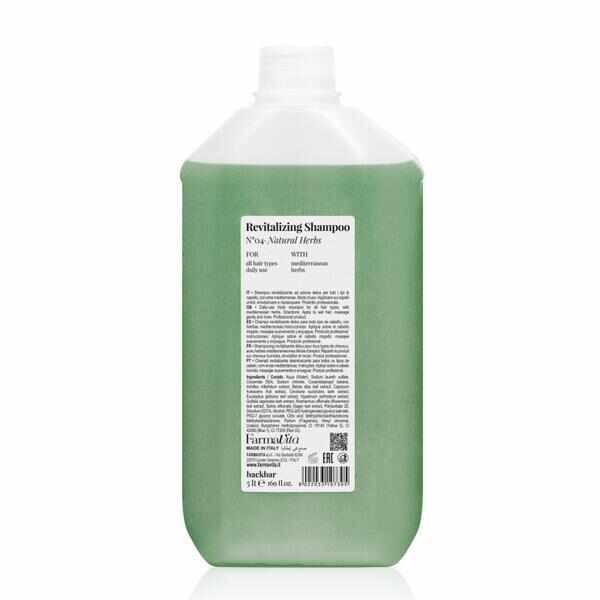 Sampon pentru toate tipurile de Par FarmaVita Back Bar Revitalizing Shampoo No.04 Natural Herbs, 5000 ml