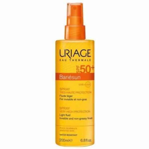 Spray de protectie solara pentru fata si corp cu Spf 50+ Bariesun, Uriage, 200 ml 