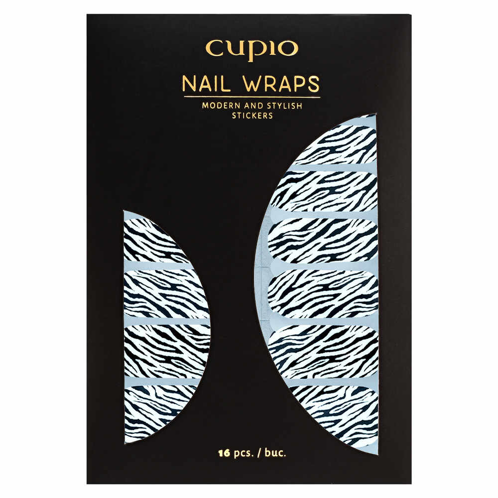Sticker pentru unghii Nail Wrap Cupio - Wild Zebra