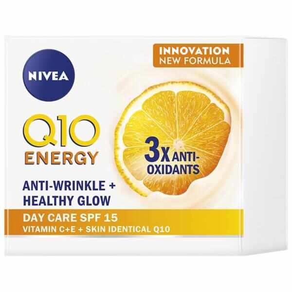 Crema Antirid de Zi Q10 Energy cu SPF 15 - Nivea Anti-Wrinkle + Healthy Glow Day Care, 50 ml