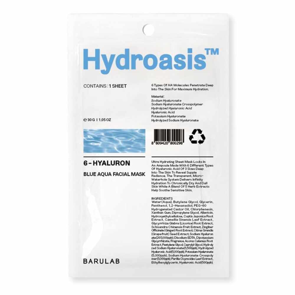 Masca tip servetel hidratanta cu 6 tipuri de acid hialuronic 30g