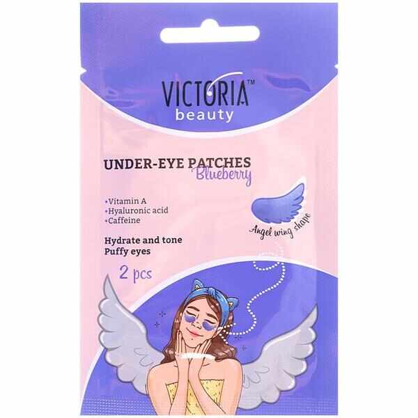 Plasturi Anticearcane Angel Wing cu Afine Victoria Beauty - Camco Under-Eye Patches with Blueberry, 8 g