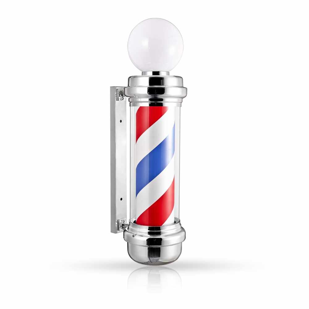 Reclama Luminoasa Frizerie / Barber Shop Barber Pole cu Glob Luminos