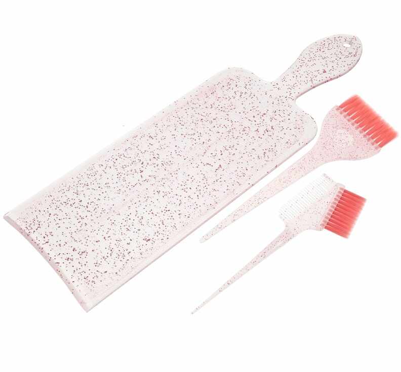 Paleta Tehnica Balayage cu Pensule pentru Vopsit Pink Glitter