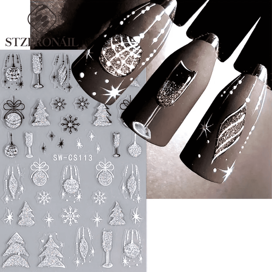 Sticker decor unghii model iarna/Craciun SW-CS113 - F890 - EVERIN