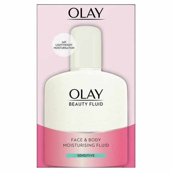 Crema hidratanta pentru fata si corp Olay Beauty Fluid Sensitive, 200ml