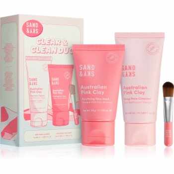 Sand & Sky Australian Pink Clay Clear & Clean Duo set pentru îngrijirea pielii