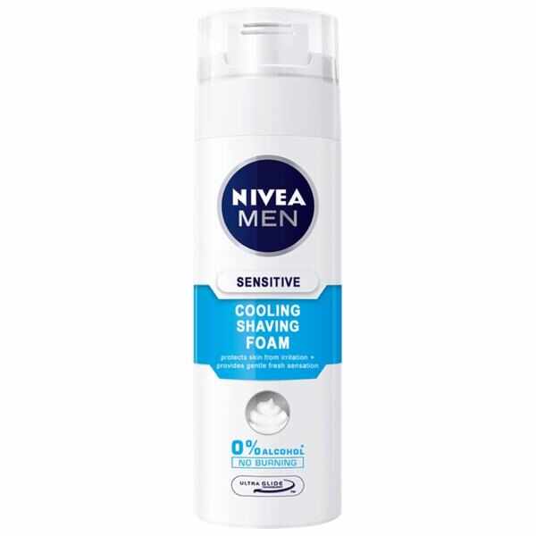 Spuma de Ras - Nivea Men Sensitive Cooling Shaving Foam, 200 ml