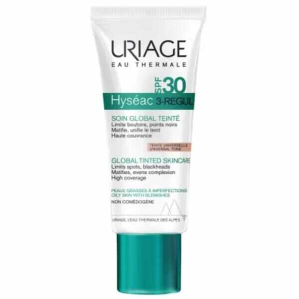 Crema colorata anti-acnee SPF30 Uriage Hyseac 3-Regul, 40 ml
