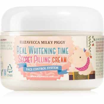 Elizavecca Milky Piggy Real Whitening Time Secret Pilling Cream crema hidratanta si calmanta cu efect exfoliant