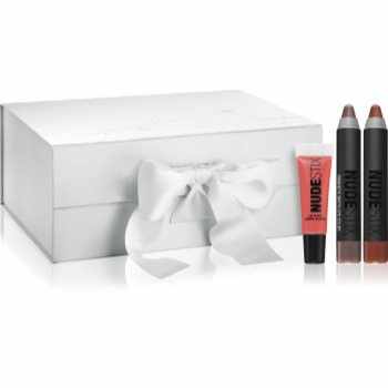Nudestix Lip Glace Christmas Gift Set set cadou de Crăciun pentru femei