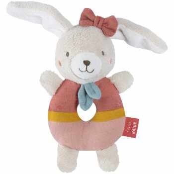 BABY FEHN Soft Ring Rattle Rabbit jucărie zornăitoare