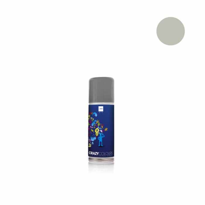 Spray colorant pentru par CRAZY COLOURS - colorare temporara - ARGINTIU