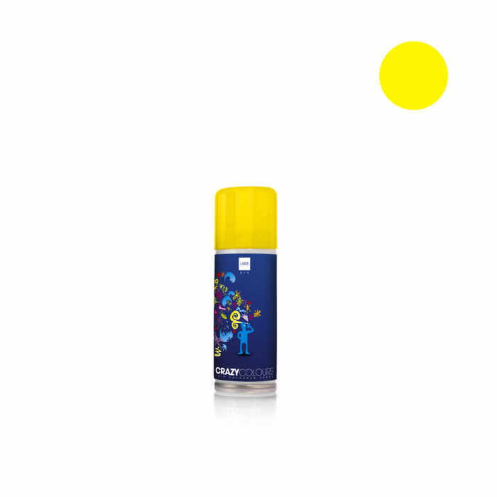 Spray colorant pentru par CRAZY COLOURS - colorare temporara - GALBEN