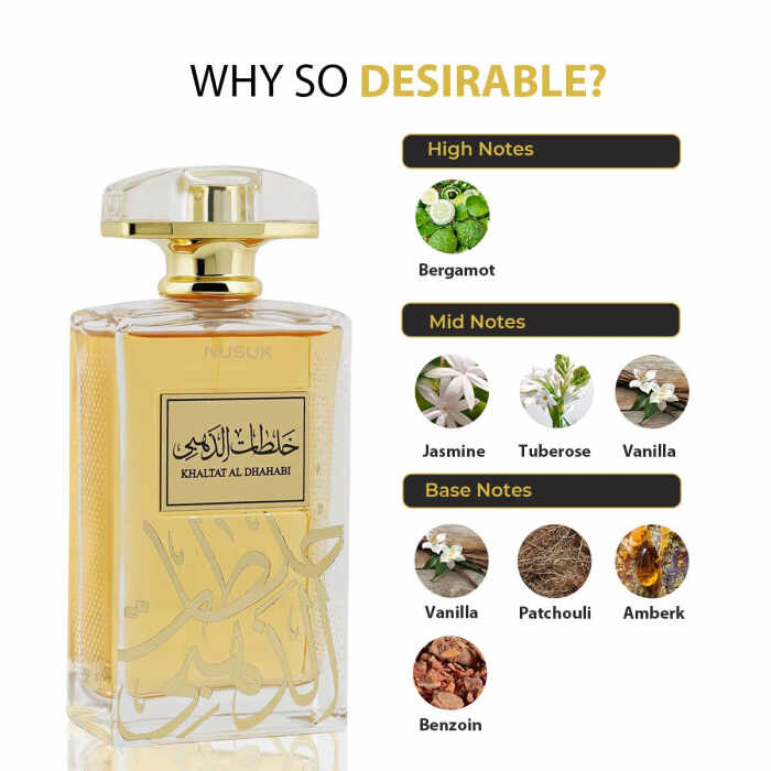 Parfum Khaltat Al Dhahabi, Nusuk, apa de parfum 100ml, femei