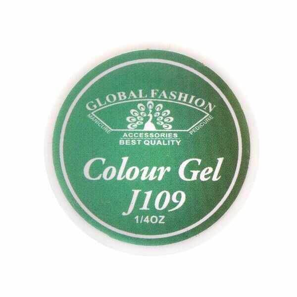 Gel color unghii, vopsea de arta, seria Distinguished Green, Global Fashion, 5gr, J109