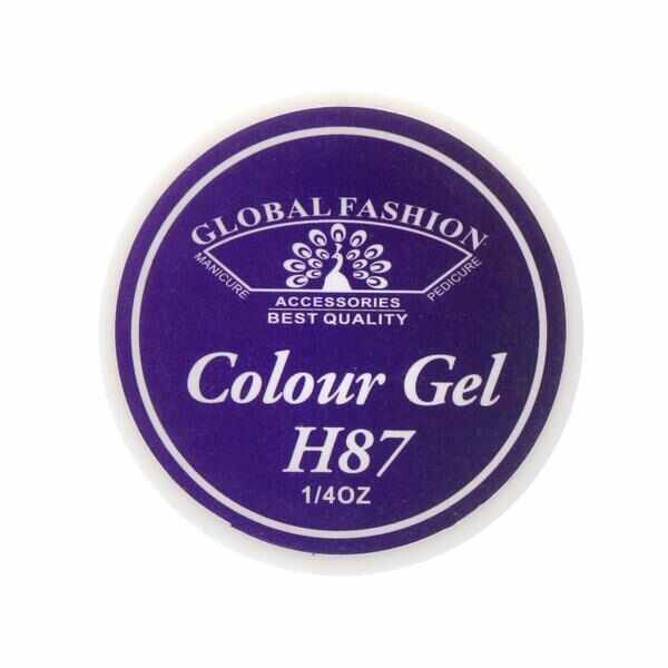 Gel color unghii, vopsea de arta, seria Noble Purple, Global Fashion, 5gr, H87