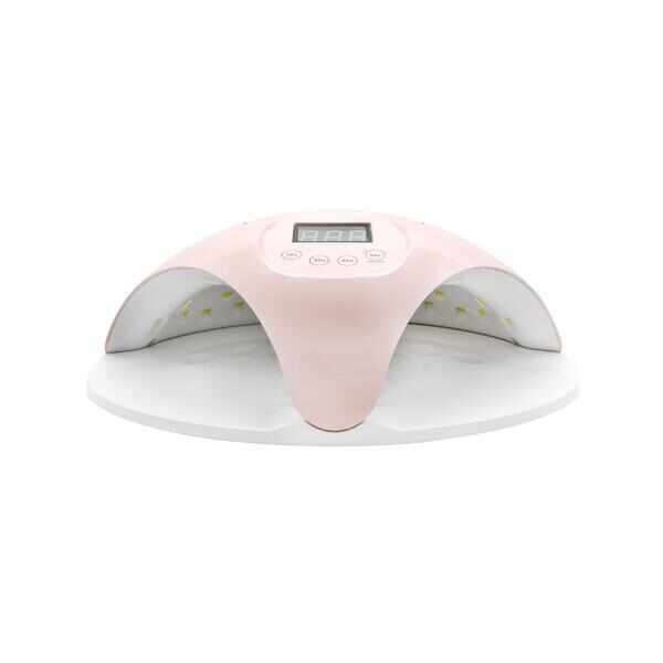 Lampa profesionala unghii Led/Uv Sun 669, 48W, ecran digital, timer, culoare roz deschis