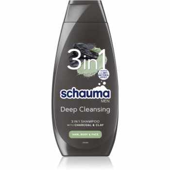 Schwarzkopf Schauma MEN șampon cu ingrediente active de cărbune pe fata , corp si par