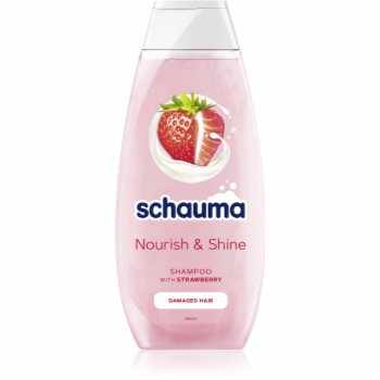 Schwarzkopf Schauma Nourish & Shine șampon fortifiant pentru păr deteriorat cu aroma de capsuni
