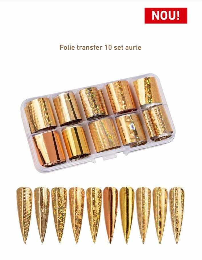Set 10 Buc Folie Transfer Gold