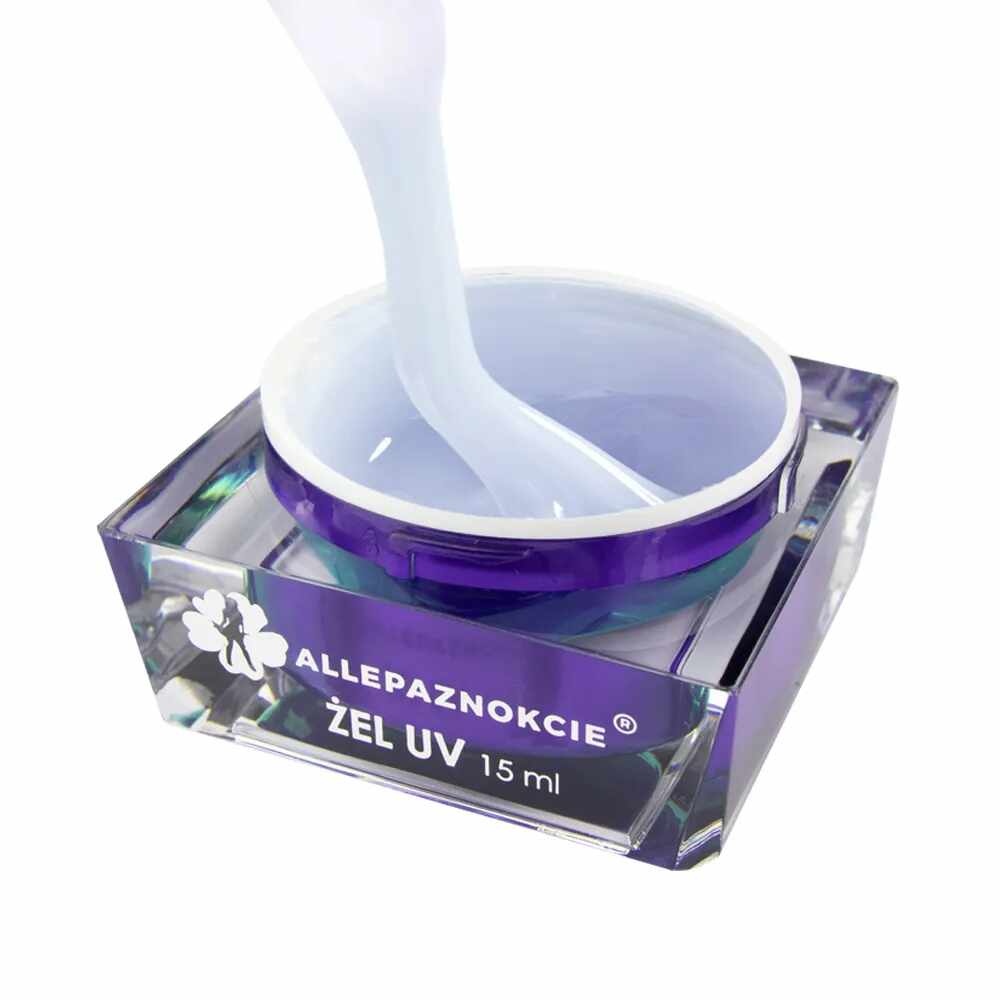 Gel UV Jelly Pearl White Glitter Allepaznokcie 15ml