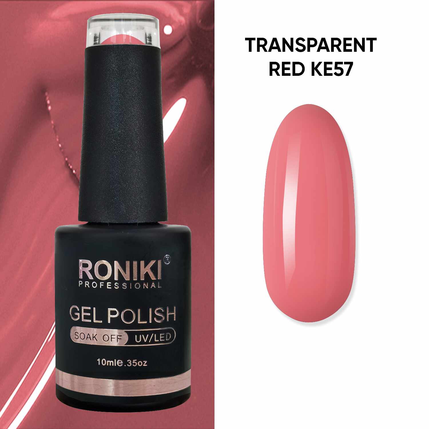Oja Semipermanenta Roniki Transparent Red KE57