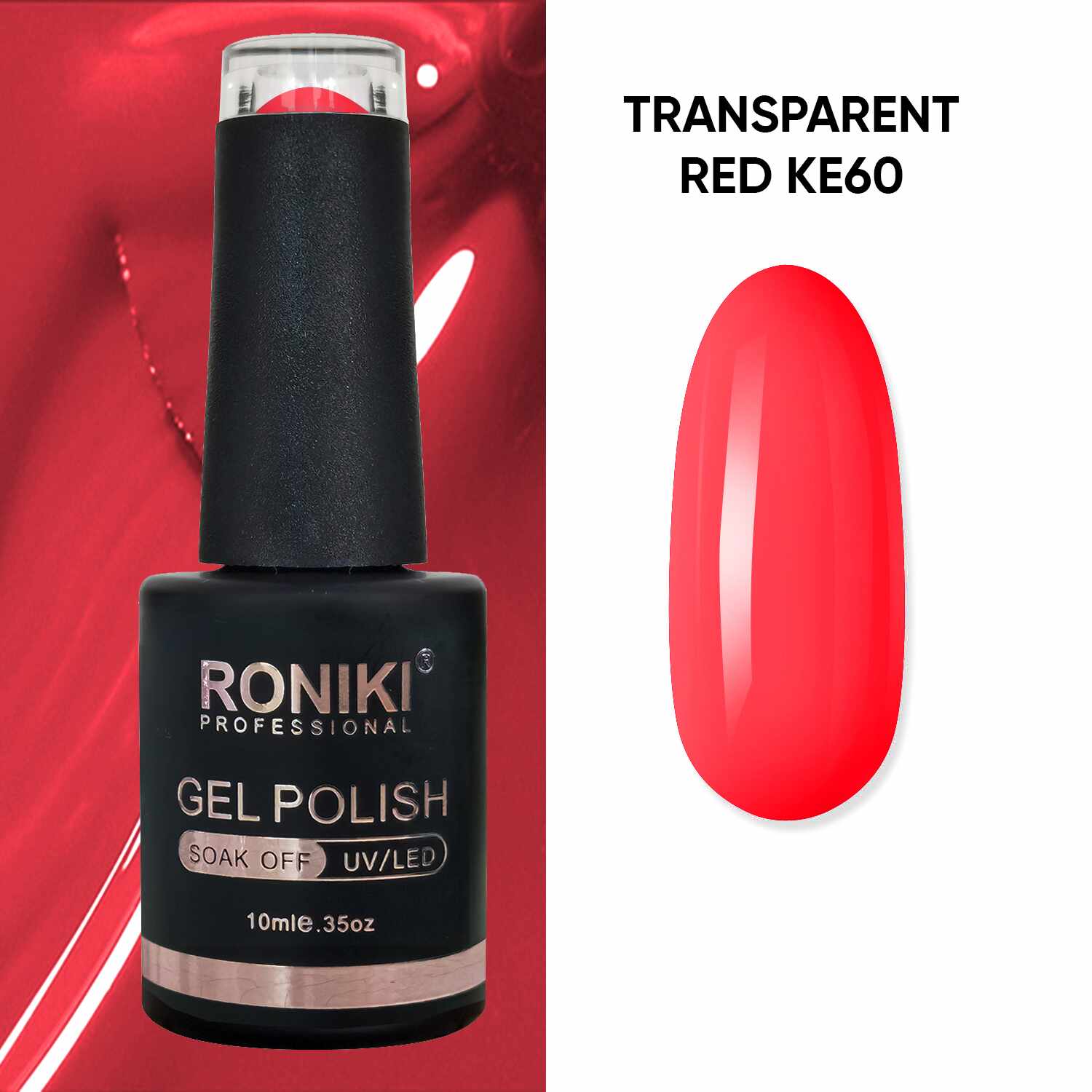 Oja Semipermanenta Roniki Transparent Red KE60