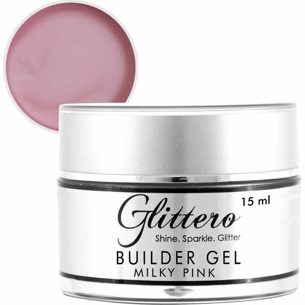 Builder Gel Glittero Nails - Milky Pink 15ml