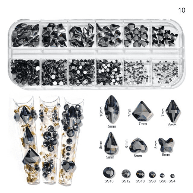 Cristale decor unghii marimi si forme diferite KK-10 - KK-10 - Everin.ro
