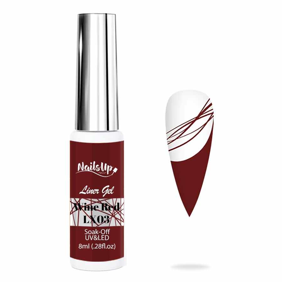 Liner Gel , NailsUp, 8 ml LX03, Wine Red