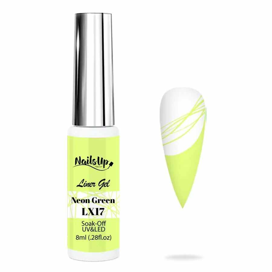 Liner Gel , NailsUp, 8 ml LX17, Neon Green