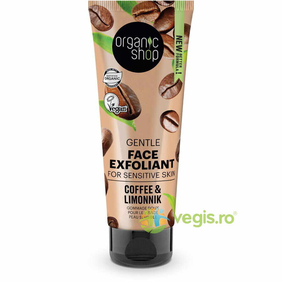 Exfoliant Facial pentru Ten Sensibil cu Extract de Cafea si Schisandra 75ml