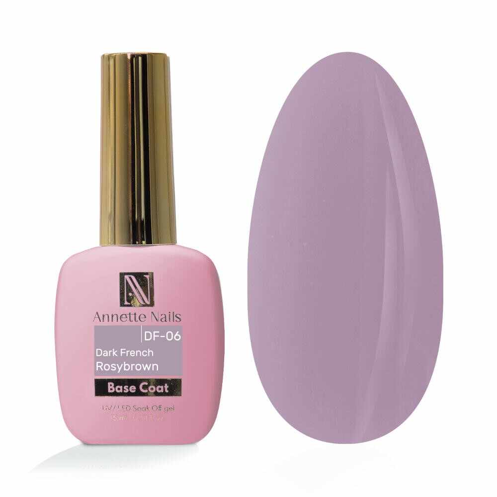 Rubber Base Annette Nails Dark French Rosybrown DF-06