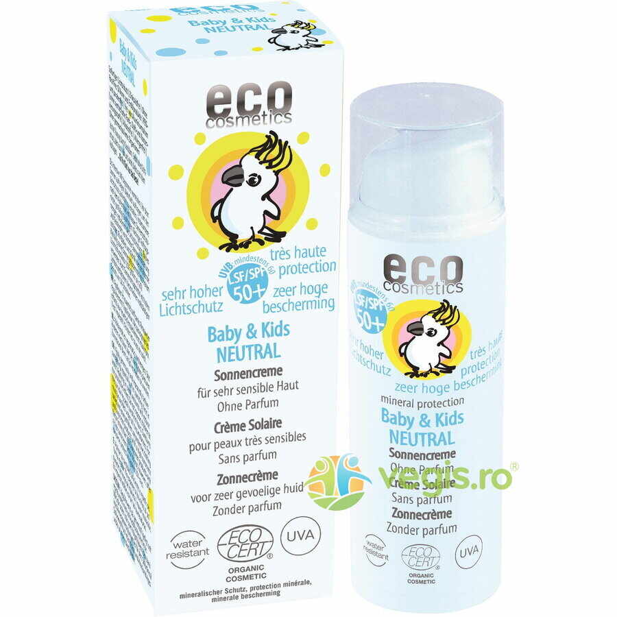Crema de Protectie Solara pentru Bebelusi si Copii SPF50+, Piele foarte Sensibila fara Parfum Ecologica/Bio 50ml