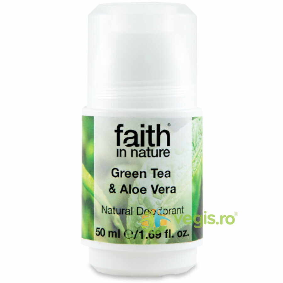 Deodorant Roll On Natural cu Ceai Verde si Aloe Vera 50ml