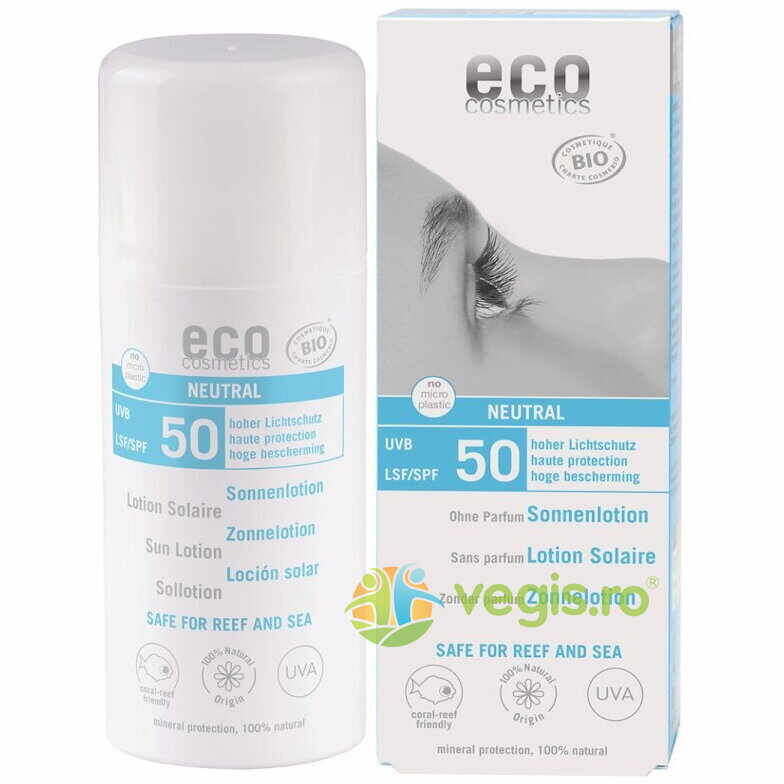 Lotiune Fluida de Protectie Solara SPF 50 fara Parfum Ecologica/Bio 100ml