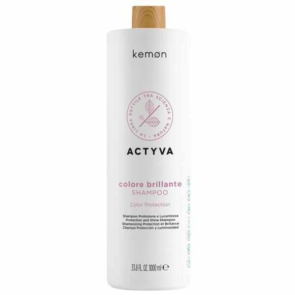 Sampon pentru Par Vopsit - Kemon Actyva Colore Brillante Shampoo, 1000 ml
