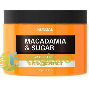Scrub Natural Hidratant cu Macadamia si Zahar Pink Grapefruit 550ml