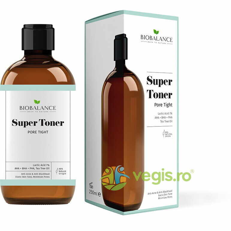 Super Toner Pore Tight Antiacneic si Uniformizant pentru Minimizarea Porilor Ten Mixt-Gras 250ml