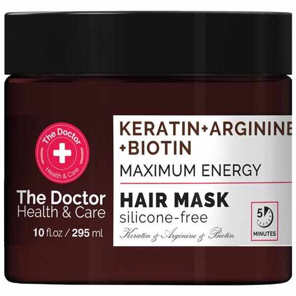 Masca Energizanta The Doctor Health & Care - Keratin, Arginine and Biotin Maximum Energy, 295 ml