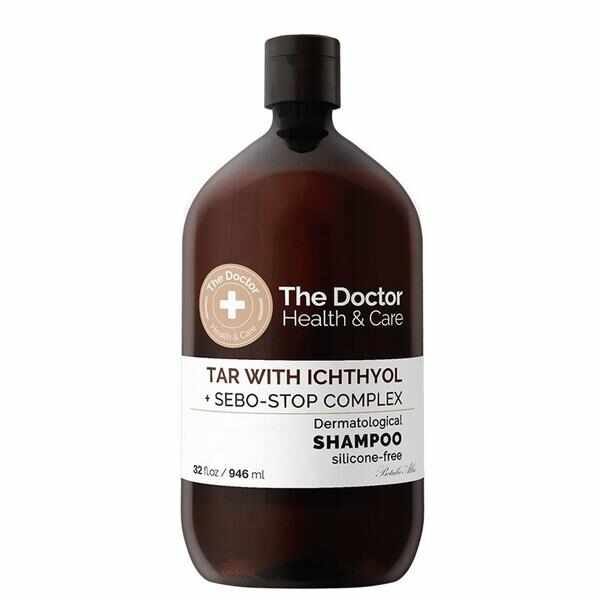 Sampon Dermatologic Antimatreata - The Doctor Health & Care Tar With Ichthyol + Sebo-Stop Complex Dermatological, 946 ml