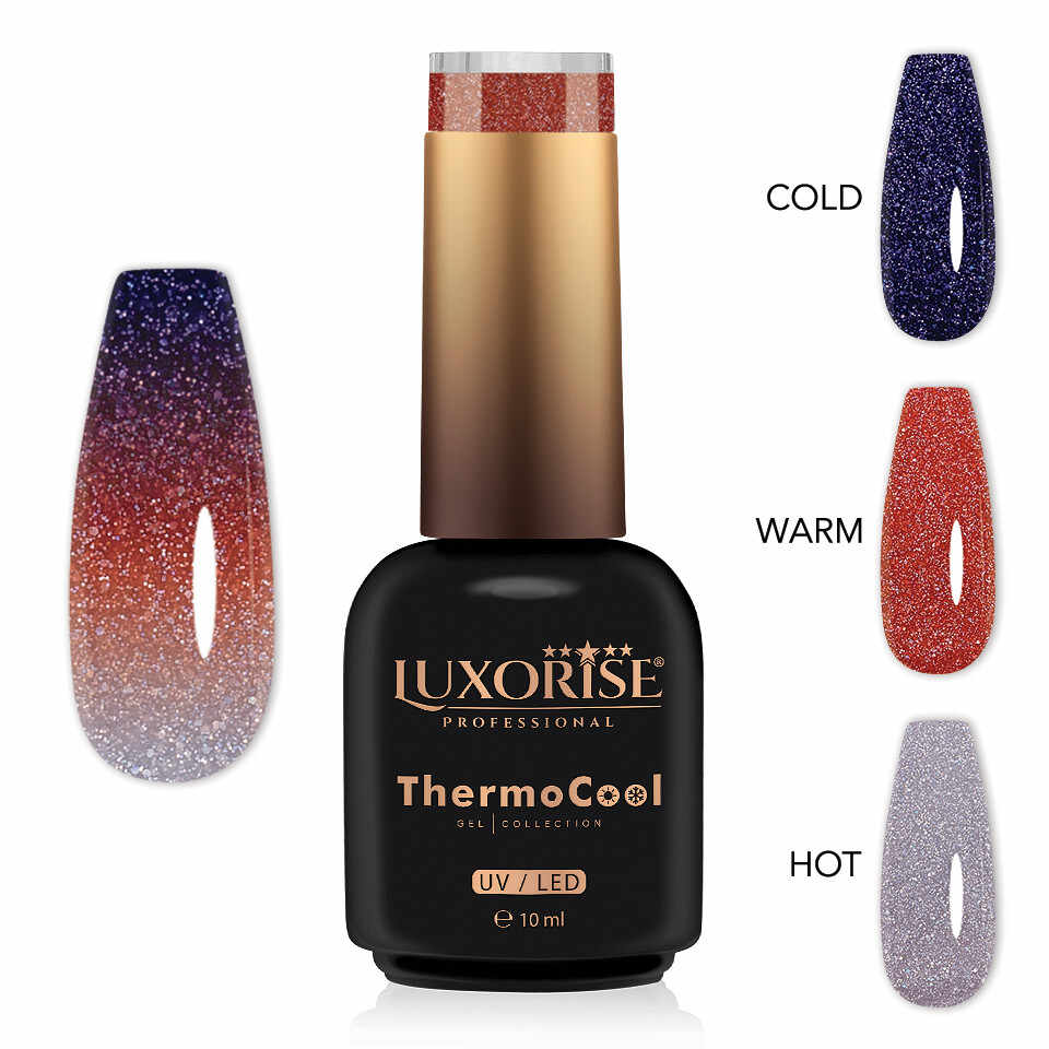 Oja Semipermanenta Termica 3 Culori LUXORISE ThermoCool - Private Paradise 10ml