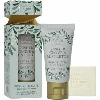 Scottish Fine Soaps Ginger, Clove & Mistletoe Festive Treats set cadou (pentru corp) Mini