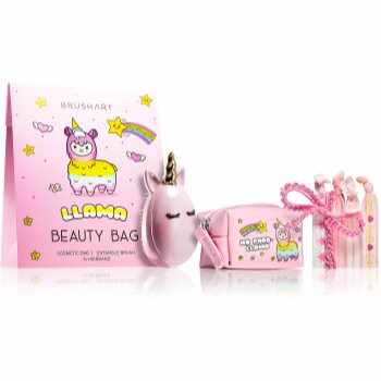 BrushArt KIDS Llama beauty bag set cadou Llama beauty bag pink(pentru copii)
