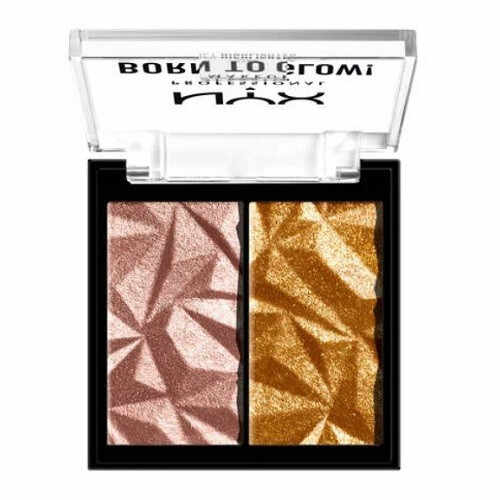 Iluminator, NYX Professional Makeup, Born To Glow, Icy Highlighter Duo, 05 Rock Candy, 5.7 g